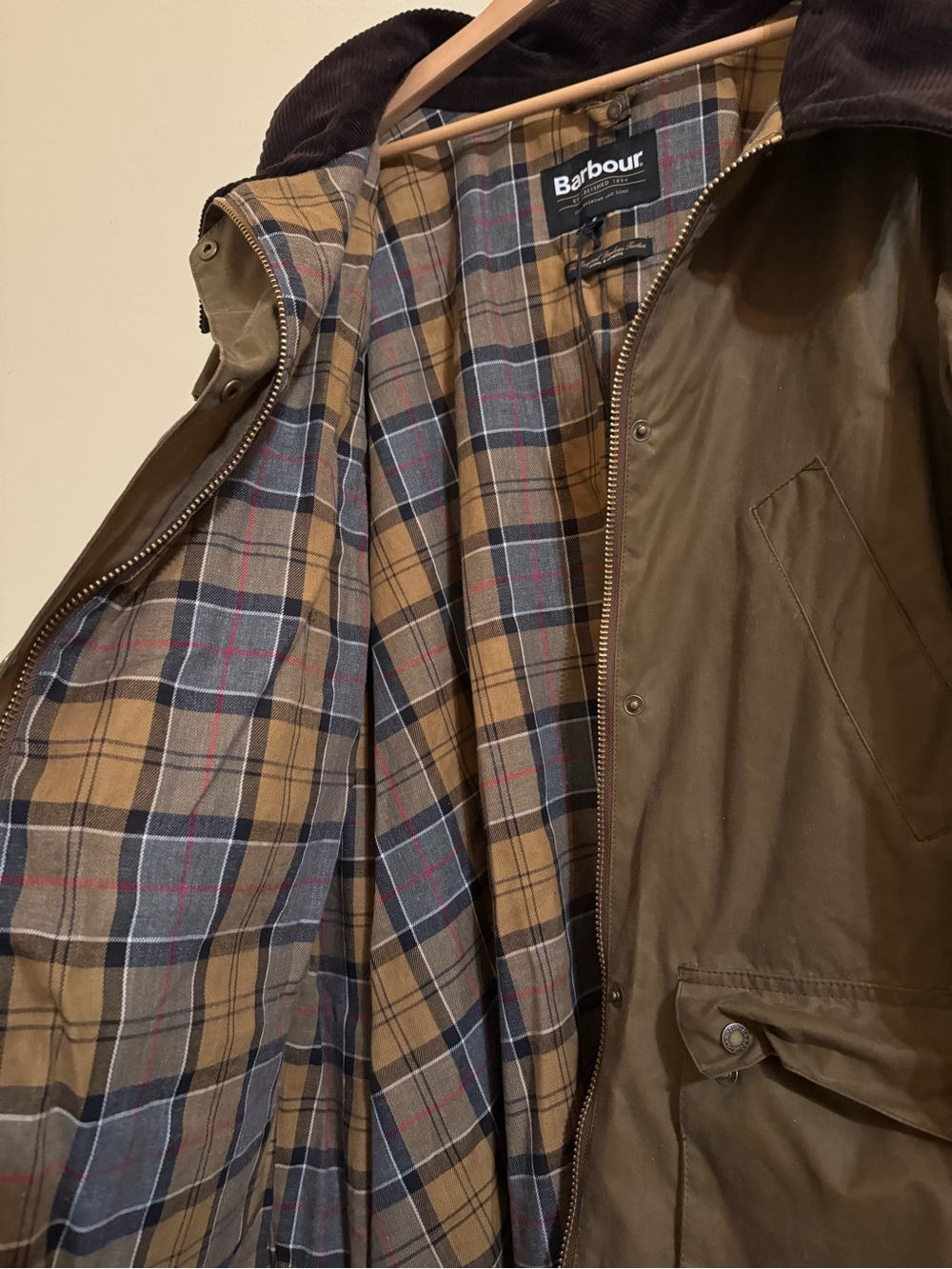 Barbour x Erdem Waxed Cotton Coat Tan Small - Picture 7 of 9